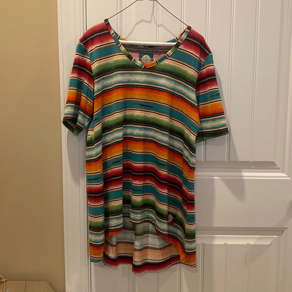 Double D Ranch serape top size L
